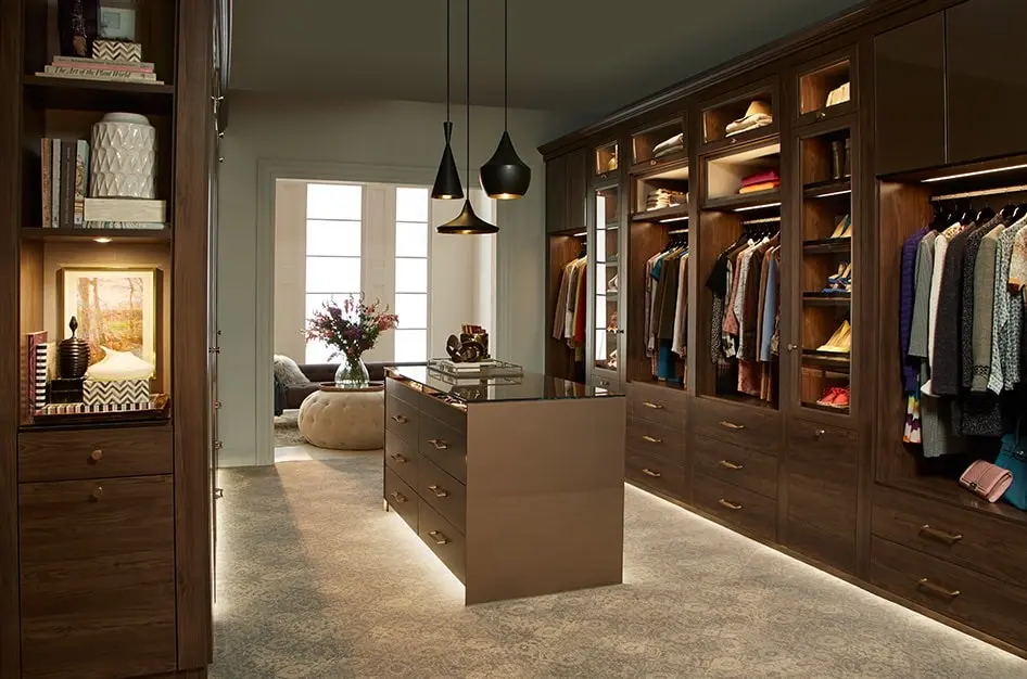 Dark Walnut Walk-In Closet