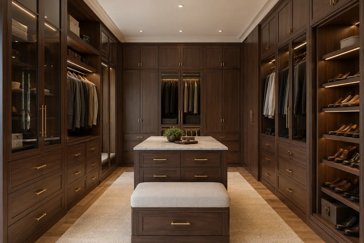 Dark Walnut Boutique Closet