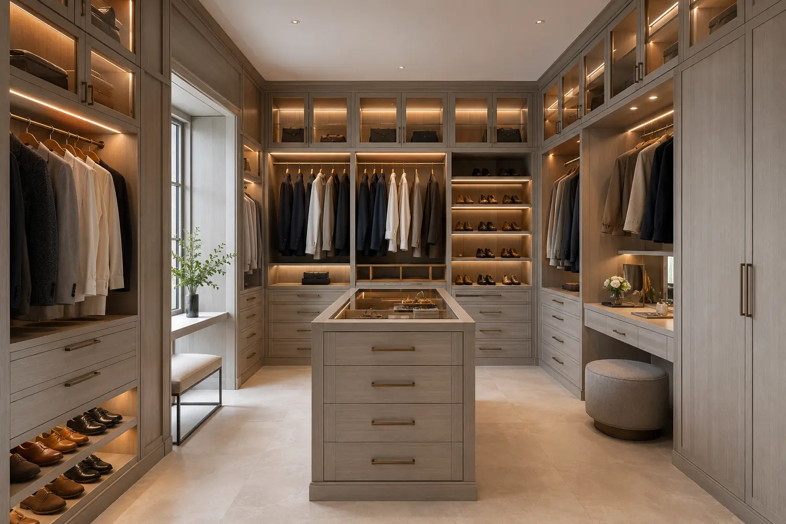 Light Grey Veneer Closet