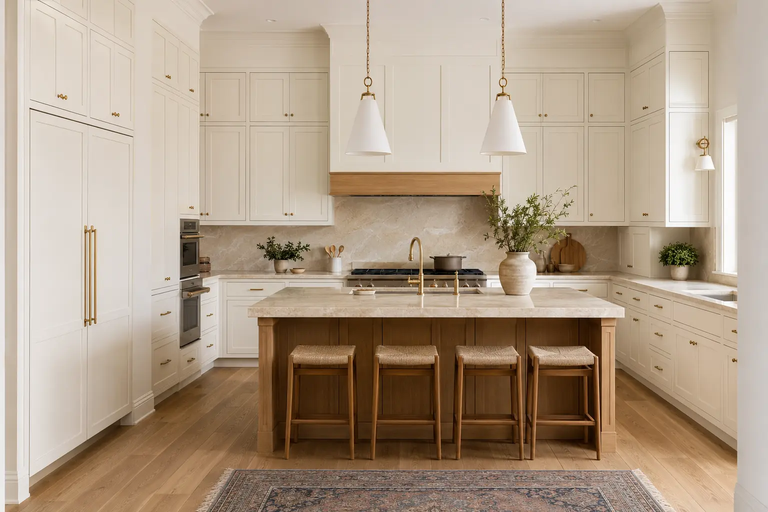 Warm White Painted Kitchen